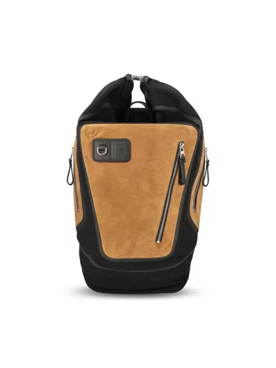 Loewe Flex Logo-embossed Suede And Canvas Backpack