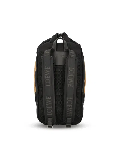Loewe Flex Logo-embossed Suede And Canvas Backpack