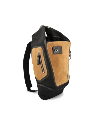 Loewe Flex Logo-embossed Suede And Canvas Backpack