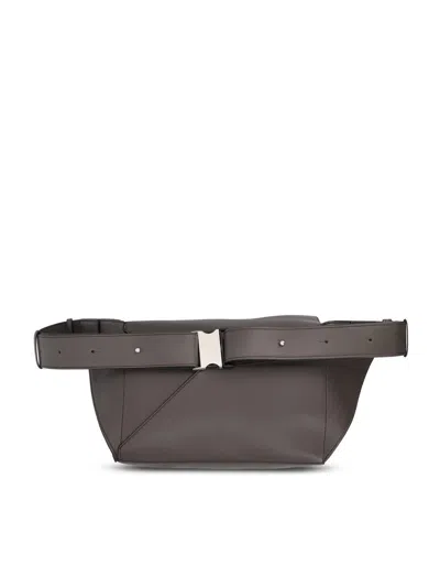 Loewe Small Leather Puzzle Belt Bag In Gray