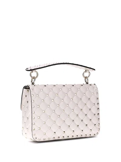 Valentino Rockstud Spike Medium Leather Shoulder Bag In Neutral
