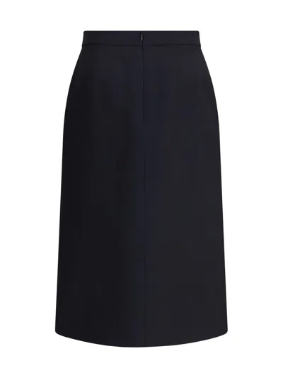 Valentino Garavani Women Skirt With Leather Details In Black