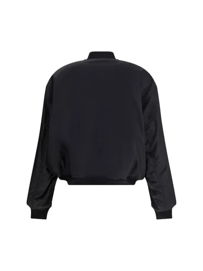 Balenciaga Black Polyamide Large Fit Bomber Jacket In Black