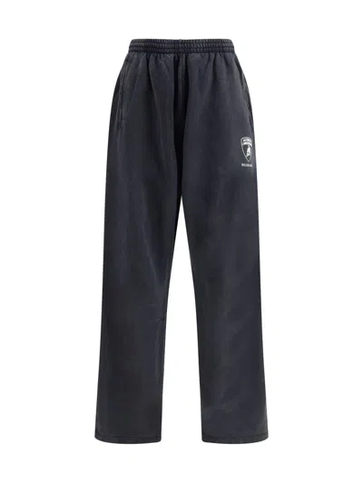 Balenciaga Men Wide-leg Sweatpants In Black