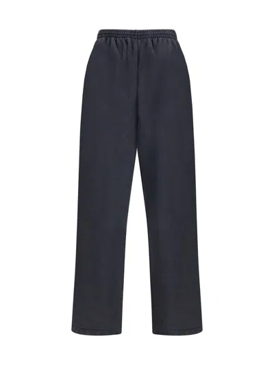 Balenciaga Men Wide-leg Sweatpants In Black