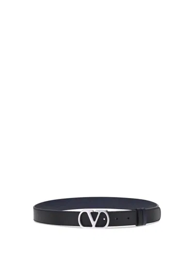 Valentino Garavani Vlogo Signature Belt In Shiny Calfskin 30 Mm