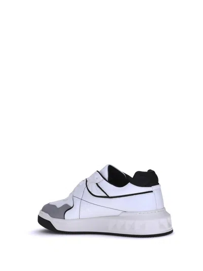 Valentino Low-top One Stud Sneakers In White