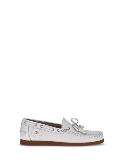 Valentino Garavani Flat Shoes In White