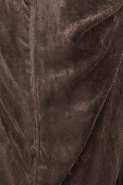 Rick Owens Athena Arrowhead Gown In Brown