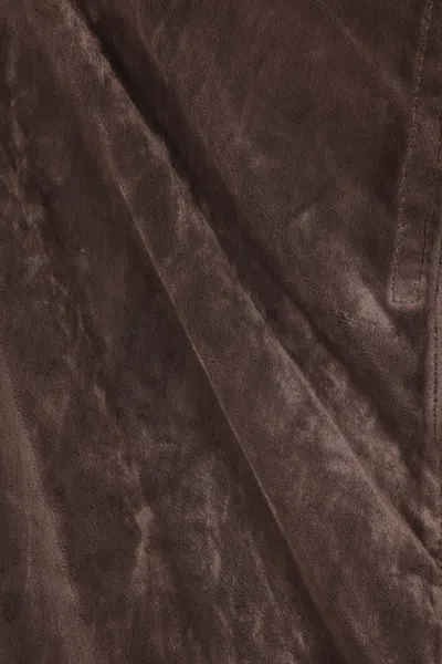 Rick Owens Athena Arrowhead Gown In Brown