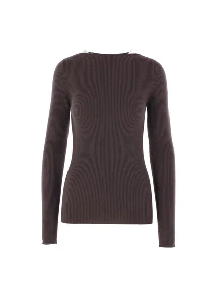 Rick Owens Ribbed Open-back Top In Nude