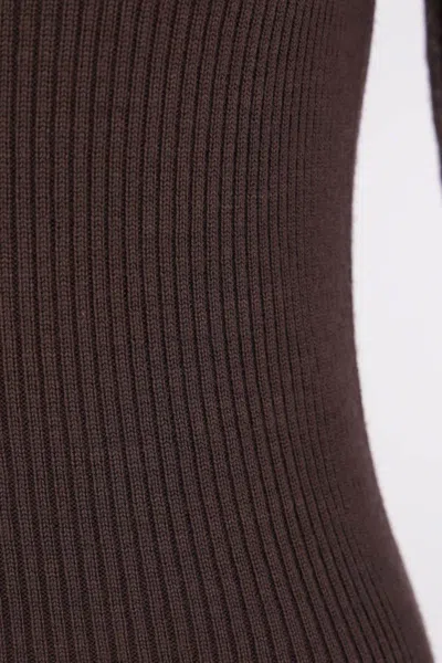 Rick Owens Ribbed Open-back Top In Nude