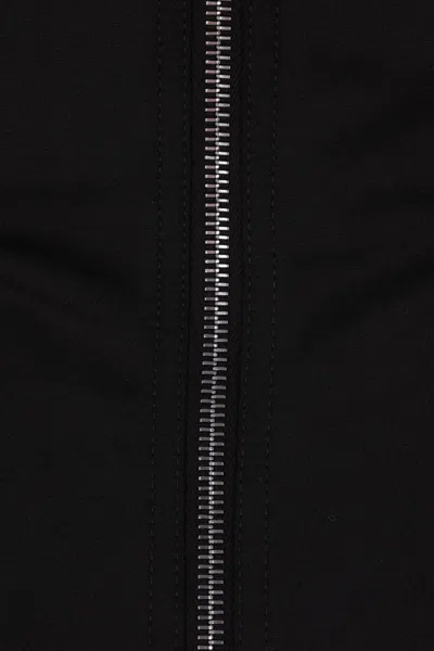 Rick Owens Strapless Black Top With Fitted Bodice And Flared Hem In Black