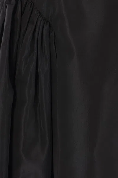 Simone Rocha Pleated-details Midi Skirt In Black