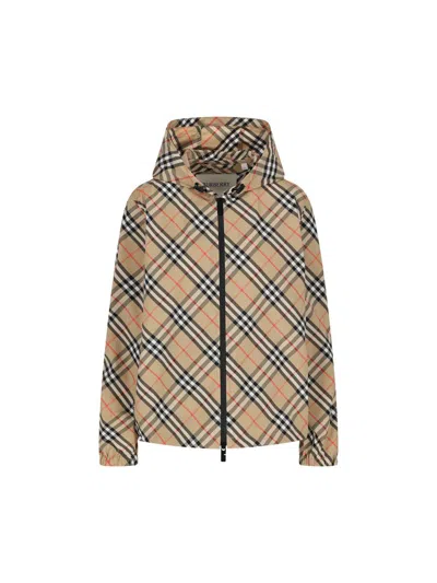 Burberry Women Archivio Check Waterproof Jacket In Multi