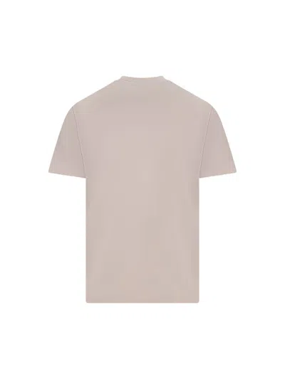 Diesel T-shirt With Bleached Oval D Logo In Neutral