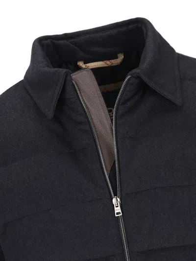 Herno Polo-collar Padded Jacket In Black