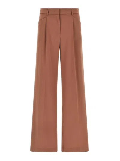 The Andamane Wide-leg Trousers With Front Pleats And Belt Loops