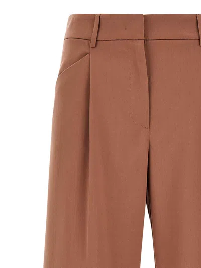 The Andamane Wide-leg Trousers With Front Pleats And Belt Loops