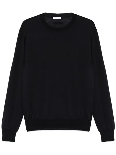 Jacob Cohen Wool And Silk Crewneck Sweater In Black
