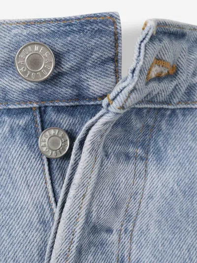 Agolde Luna Light Blue Jeans With Logo Patch On The Rear And Fringed Hem In Denim Woman In Blue