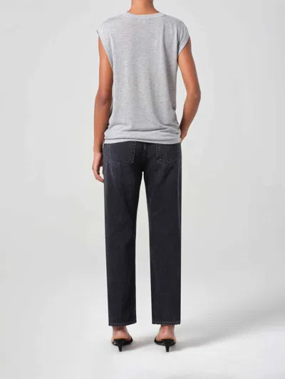 Agolde High-waisted Straight-leg Jeans With Vintage Wash Effect In Black
