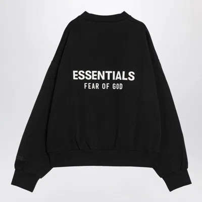 Fear Of God Essential Fleece Sweatshirt With Logo In Black