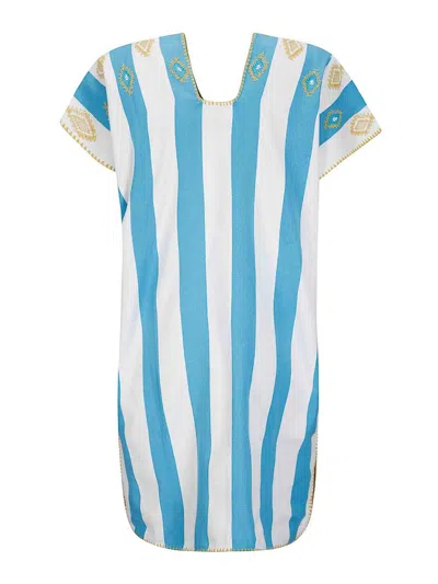 Tan Dem Kaftano In Handmade Cotton In Mexico