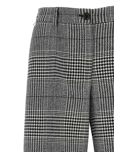 Dolce & Gabbana Grey Flared Pants With High Waist In Wool And Cashmere Woman