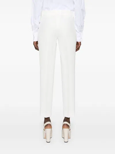 Ermanno Scervino Tailored White Straight-leg Pants With Appeal