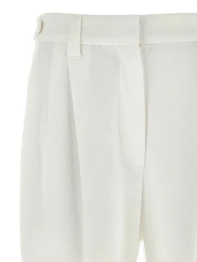 Brunello Cucinelli Piqu Pants In White