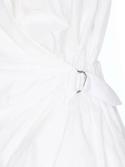 Pinko Asymmetric Hem Belted Waist Mini Dress