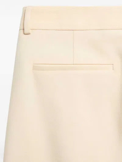 Valentino Tailored Wide-leg Pants With Pleated Front In Pink