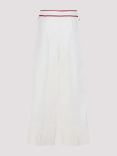 Valentino Wide-leg Trousers In Wool-silk Blend