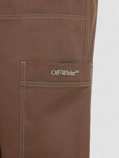 Off-white Stitch Cotgab Straight Cargo Pants