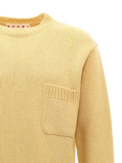Marni Men Wool Sweater In Orange