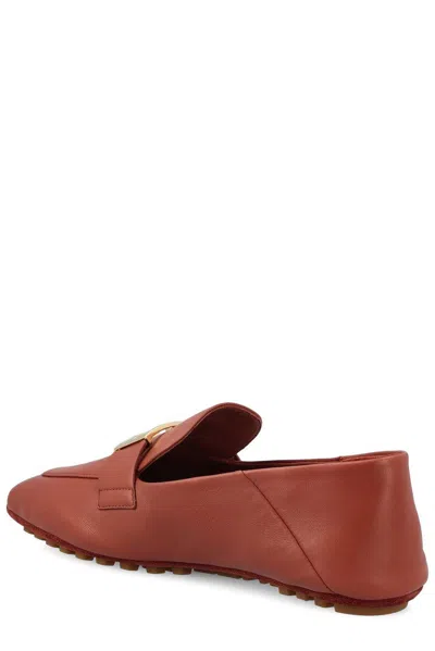 Fendi Baguette Ff Plaque Loafers