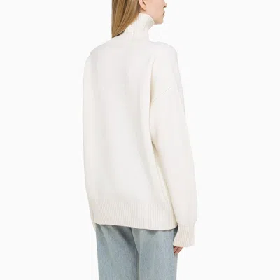 Ami Alexandre Mattiussi Ami Paris Turtleneck Sweater Ami De Coeur White Men In Animal Print