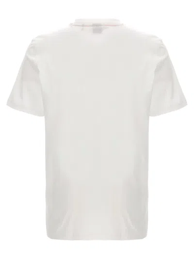 Hugo Boss Cotton-jersey T-shirt With Curved-logo Print In White