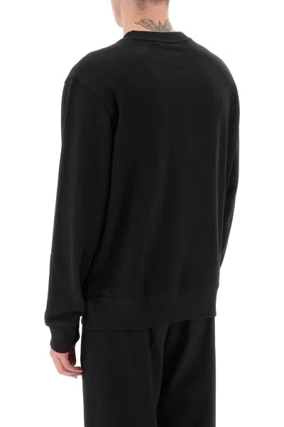 Hugo Boss Relaxed-fit Cotton-terry Sweatshirt With Rubber-print Logo