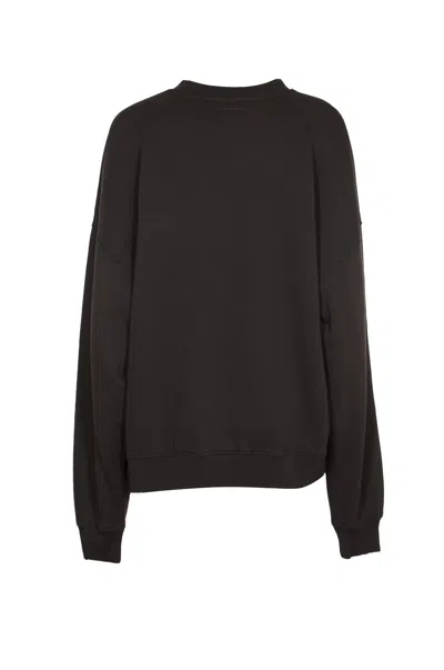 Anine Bing Miles Relaxed-fit Oversized Cotton Sweatshirt With Contrasting Logo In Brown