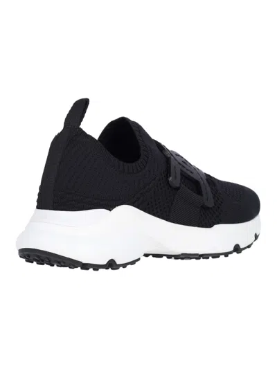Tod's Kate Stretch Knit Trainer Sneakers In Black