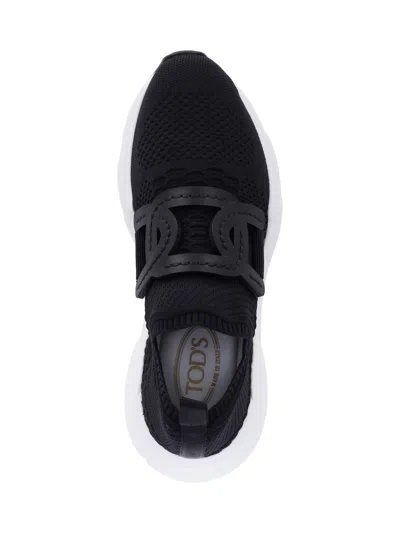 Tod's Kate Stretch Knit Trainer Sneakers In Black