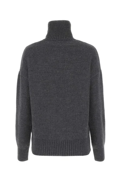 Ami Alexandre Mattiussi Ami Paris Grey Turtleneck Sweater Ami De Coeur Men In Gray