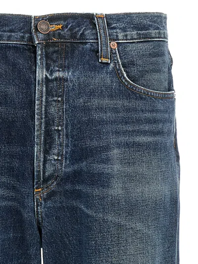 Agolde Blue Washed Jeans In Regenerated Denim In Blue