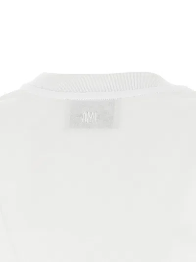 Ami Alexandre Mattiussi Ami De Coeur Cropped T-shirt In White