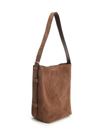 Max Mara Archetipo 1 S V3 Archetipo Bucket Bag In Suede Shoulder Bags Brown