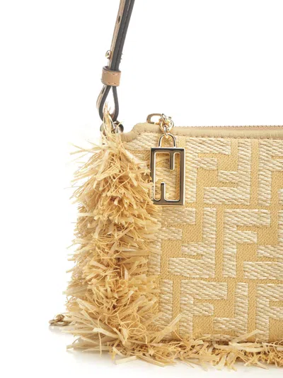 Fendi Baguette Wallets Beige