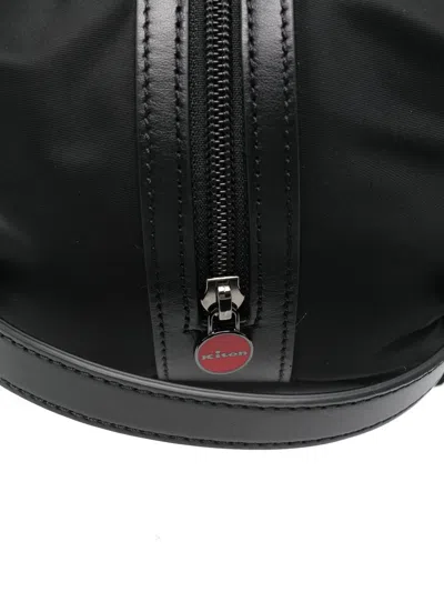 メイクポーチ KITON CIRO PAONE Nylon beauty case with frontal logo Nero Nylon beauty case with metal logo KITON CIRO PAONE - Nugnes1920