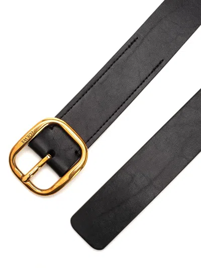 Loewe Belt With Rounded Buckle Belts Black